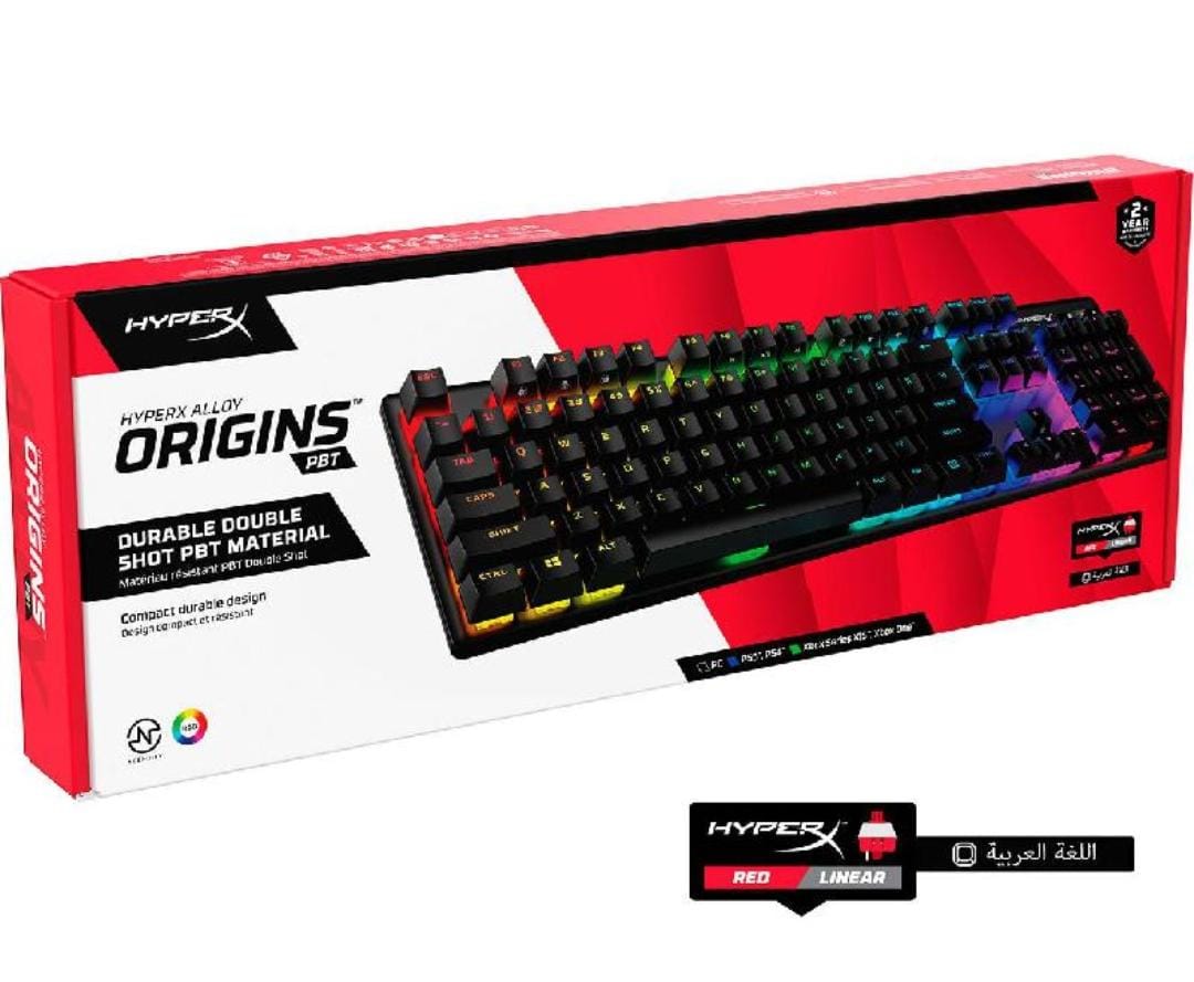 هايبر اكس ألوي أوريجينز  ميكانيكي    RGB لوحة مفاتيح للالعاب